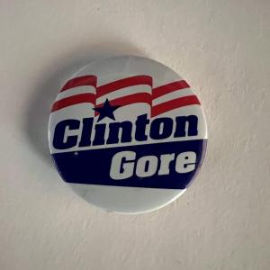 Photo of Clinton Gore campaign pin