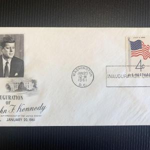 Photo of John F Kennedy inaufuration first day cover
