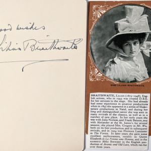 Photo of Lillian Braithwaite autograph 