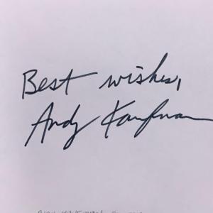 Photo of Andy Kaufman original signature