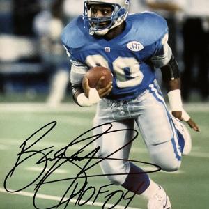 Photo of Detroit Lions Barry Sanders signed photo