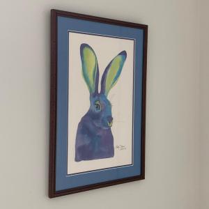 Photo of Judy Dean Blue Bunny Framed Print (UB1-HS)