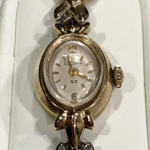 Photo of Bulova 23 Vintage 14k Gold Ladies Watch