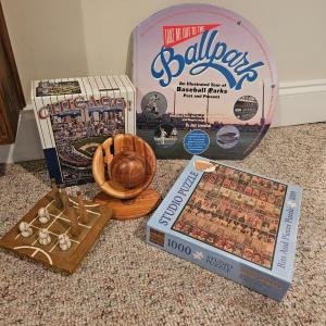 Photo of Assortment of Baseball Books, Signed/Numbered Art, Puzzles and More (BPR-DW)