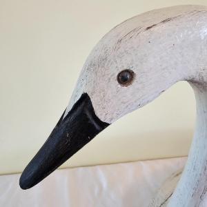 Photo of Hand Carved Vintage Wooden Swan (LR-JS)