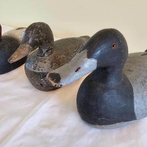 Photo of Three Vintage Wooden Duck Decoys (LR-JS)