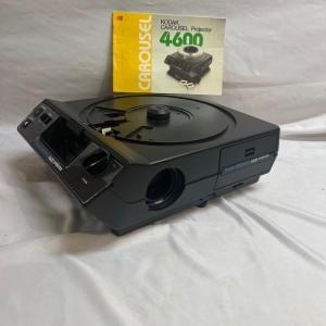 Photo of Kodak Carousel Projector 4600 & Da-Lite Screen (BS-MK)