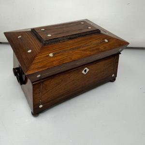 Photo of Antique wood jewelry box