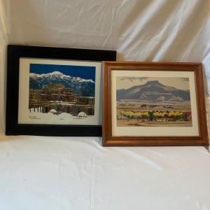 Photo of Georgia O’Keeffe & Al Chapman Framed Southwestern Art (LR-MG)