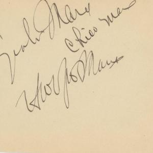 Photo of The Marx Brothers signature cut. GFA Authenticated