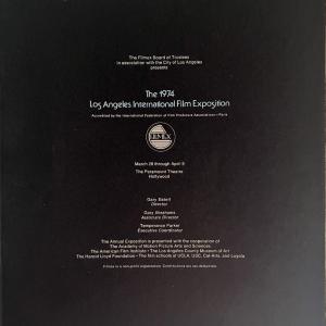 Photo of 1974 Los Angeles International Film Exposition official catalog. 