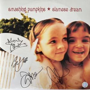 Photo of Smashing Pumpkins signed "Siamese Dream" album