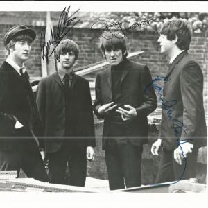 Photo of The Beatles rare vintage signed photo