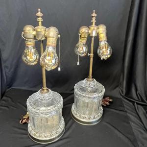 Photo of Antique Crystal humidor lamps