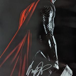 Photo of Chris Hemsworth Signed Thor Mini Poster