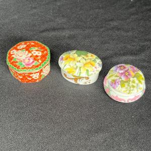 Photo of 3 Bone china trinket boxes