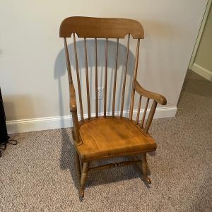 Photo of Wooden Spindle Back Rocking Chair (BD-MG)