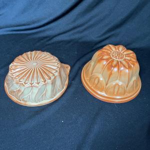 Photo of Redware bakers/ jello molds