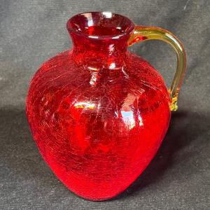 Photo of Crackle glass pitcher