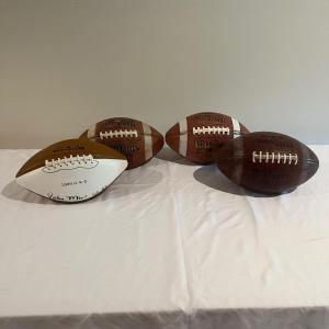 Photo of Four Wilson College Footballs Includes Signed (BPR-MG)
