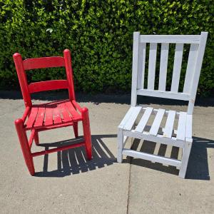 Photo of Two Wooden Children's Chairs (G-JS)