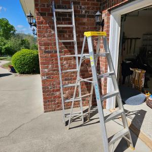 Photo of Pair of Werner Aluminum Ladders (G-JS)