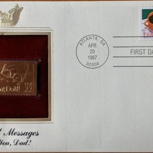 Photo of Special Messages Love You, Dad Gold Stamp Replica First Day Cover