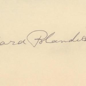 Photo of Clara Blandick Aunt Em Wizard of Oz signature cut. GFA Authenticated