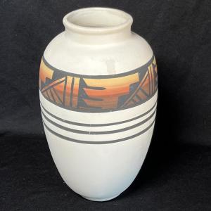 Photo of Native American Art pottery vase Browns/ Red