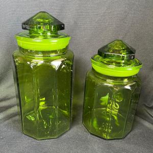 Photo of 2 Avocado Green canisters