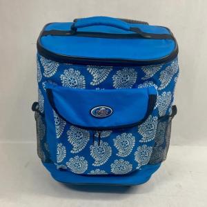 Photo of TCL Travelers Club Cool Carry Blue & Paisley 2 Section Insulated Rolling Cooler
