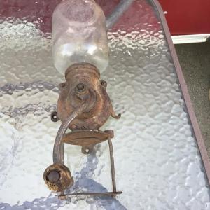 Photo of Glass and Cast Iron Coffee Grinder