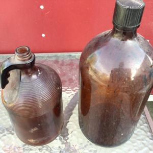 Photo of Large Brown Glass Bottles