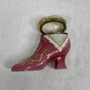 Photo of Ceramic Shoe Lidded Trinket Box