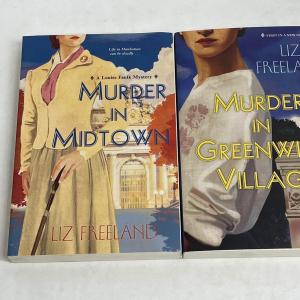 Photo of lot of 2 softcover Murder Mystery Novels Liz Freehand