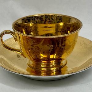 Photo of Find bone China teacup and saucer gold 22 kt gold