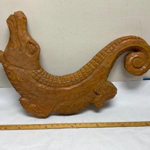Photo of Carved Wood Alligator Wall Hanging