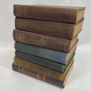 Photo of Book Lot - 7 hardback books late 1880's early 1900's - Barons, Saxon Kings, Floo