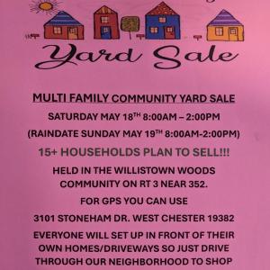Photo of MULTI-FAMILY COMMUNITY YARD SALE - Willistown Woods Chester County PA