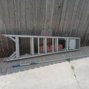 Photo of 6 ft ALUMINUM LADDER WITH AN EXTENSION POLE