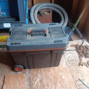 Photo of TOOL BOX WITH SHELF ON WHEELS WITH A HANDLE