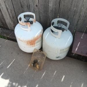 Photo of 2 PROPANE TANKS AND A TANK GAUGE