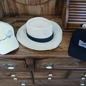 Photo of MEN'S PANAMA STYLE HAT AND 2 BALL CAPS M/L