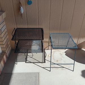 Photo of 2 METAL MESH SIDE TABLES