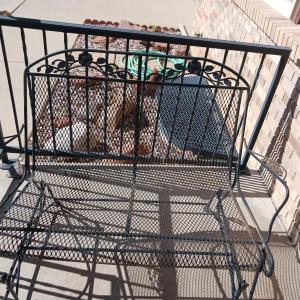 Photo of WROUGHT IRON MESS PATIO GLIDER