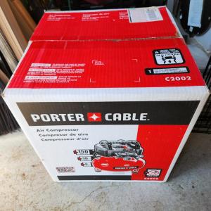 Photo of Porter Cable C2002 Cable 150PSI 6 gal Pancake Compressor New in Sealed box