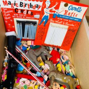 Photo of Vintage Birthday Cake Toppers (Entire Box with Trick Candles)