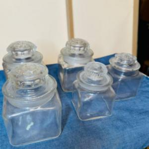 Photo of Set of 5 Glass Jars for Display