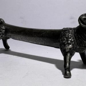 Photo of Antique RAM Figurine Metal Knife Rest 3.5" Long in Good Preowned Condition.