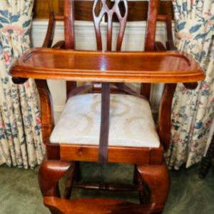 Photo of Queen Anne, Vintage Wooden High Chair 